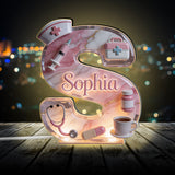 Medical Worker Alphabet - Personalized Nurse Acrylic LED Night Light
