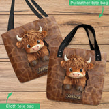Love Highland Cows - Personalized Highland Cow Tote Bag