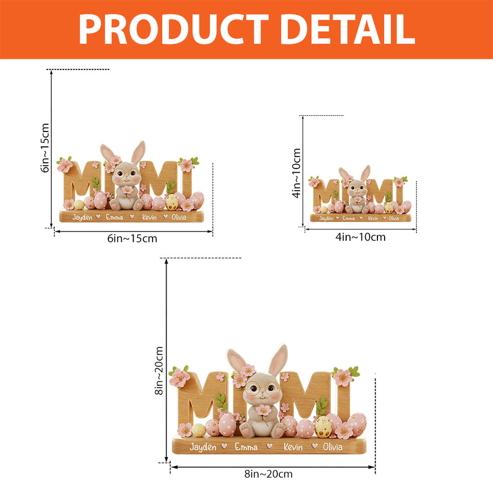 Grandma's Easter Magic - Personalized Grandma Custom Shaped Acrylic Plaque