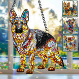 I Love My Dog - Personalized Dog Window Hanging Suncatcher Ornament