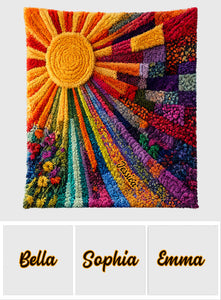Live By The Sun - Personalized Hippie Blanket