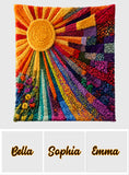 Live By The Sun - Personalized Hippie Blanket