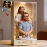 God Has You In His Arms - Personalized Christian Custom Shaped Acrylic Plaque
