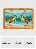 Perfect Gift For Couple - Personalized Turtle Non-Slip Tufted Rug