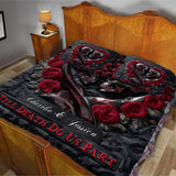 Till Death Do Us Part - Personalized Skull Quilt Set