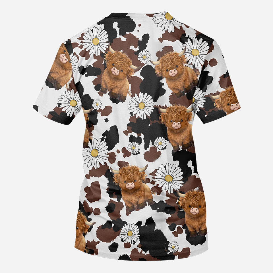 Love Highland Cow - Personalized Highland Cow All Over Shirt