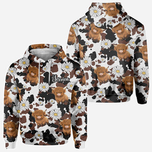 Love Highland Cow - Personalized Highland Cow All Over Shirt