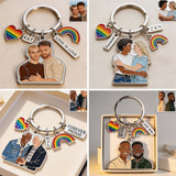 Love Wins - Personalized LGBT Support Premium Keychain With Charms