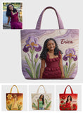 Custom Any Photo Birth Flower - Personalized Self Love Quilted Tote Bag