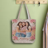 Custom Any Photo Perfect Gift For Mom, Grandma - Personalized Mother Quilted Tote Bag