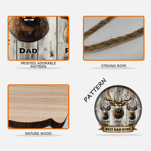 Best Dad Ever Gift For Dad, Grandpa, Uncle,.. - Personalized Hunting Custom Shaped Wood Sign