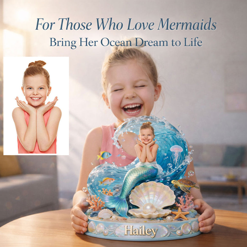 Mermaid Princess - Personalized Mermaid Custom Shaped Acrylic Plaque