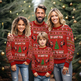 Oh What Fun It Is To Ride Jumpe - Personalized Cycling Ugly Sweater