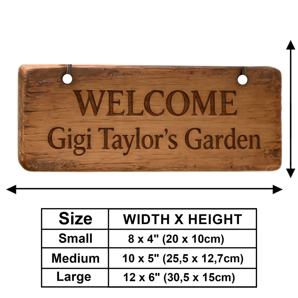 Miniature Green Glass House - Personalized Gardening Wooden Wall Mount Sign