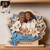 Mother’s Day Flower Bouquet Sign - Personalized Mother 2 Layered Big Freestanding
