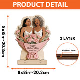 Mother’s Day Flower Bouquet Sign - Personalized Mother 2 Layered Big Freestanding