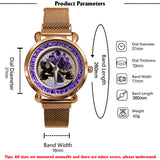 Amethyst/ Rose Quartz/ Ruby/... Style Turtle - Personalized Turtle Women Hand Watch