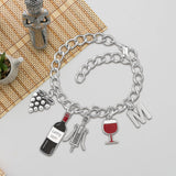 Love Wine - Personalized Wine Bracelet With Charms