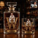 Alphabet Initial For Whiskey, Bourbon... Lovers - Personalized Whisky Whiskey Glass