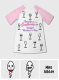 Thanks Mom - Personalized Mother Sleep T-shirt Dress