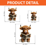 Funny Bathroom Decor - Highland Cow Toilet Bucket - Personalized Highland Cow Custom Shaped Acrylic Plaque