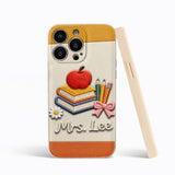 Teacher Gifts - Personalized Teacher 3D Embossed Leather Phone Case
