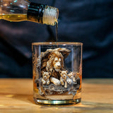 Best Dad In The Wild Land - Personalized Father Whiskey Glass