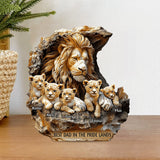Papa Lion - Personalized Father Custom Shaped Acrylic Plaque