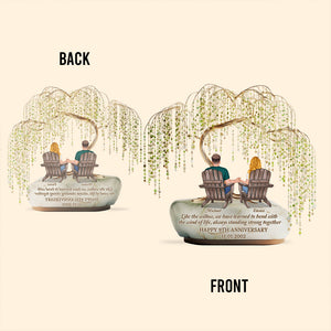 Willow Tree Anniversary Gift - Personalized Couple Custom Shaped Acrylic Plaque