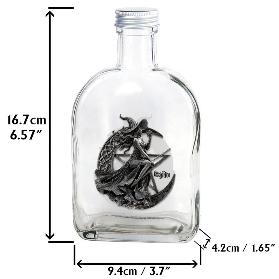 Witch Way To The Wiskey - Personalized Witch Whiskey Bottle & Glass