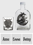 Witch Way To The Wiskey - Personalized Witch Whiskey Bottle & Glass