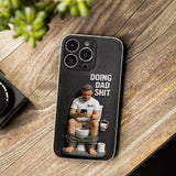 Doing Dad Shit - Personalized Father 3D Embossed Leather Phone Case