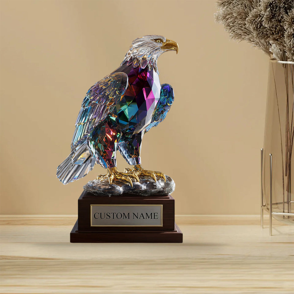 Strong Eagle - Personalized Bald Eagle Custom Shaped Acrylic Plaque