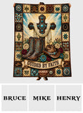Guided By Faith, Western Theme - Personalized Western Outfit Blanket