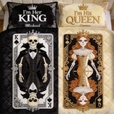 Her King His Queen - Personalized Skull Quilt Set