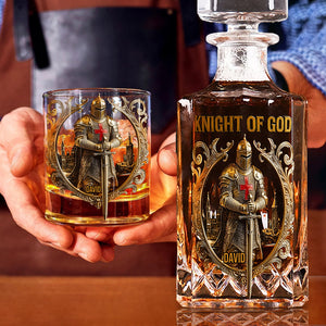 Knight Of God - Personalized Christian Whiskey Glass
