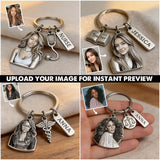 Custom Job Keychain - Personalized Police Officer Keychain With Charms