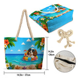Funny Pet Summer Vibes - Personalized Dog Beach Bag With Plush Charm
