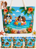 Funny Pet Summer Vibes - Personalized Dog Beach Bag With Plush Charm