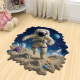 Space And Astronaut - Personalized Kid Shaped Doormat/ Rug