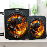 Gift For Welder Man - Personalized Welder Accent Mug