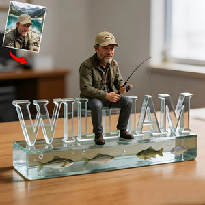 Custom Any Photo - Personalized Fishing Custom Shaped Acrylic Plaque