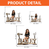 Custom Any Photo Hairdresser - Personalized Hairdresser Custom Shaped Acrylic Plaque