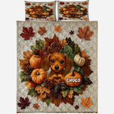 Welcome Fall - Personalized Dog Quilt Set