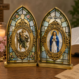 Pray For Us - Personalized Christian Acrylic Diptych