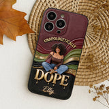 Happy Juneteeth, Black History, Black Pride - Personalized African American 3D Embossed Leather Phone Case