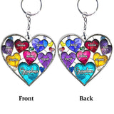 Grandma's Mom's Sweethearts - Personalized Grandma Keychain