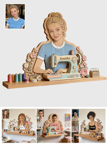 Sewing Is My Therapy - Personalized Sewing Wooden Floating Shelf