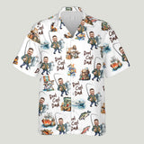 Reel Cool Dad - Personalized Fishing Hawaiian Shirt