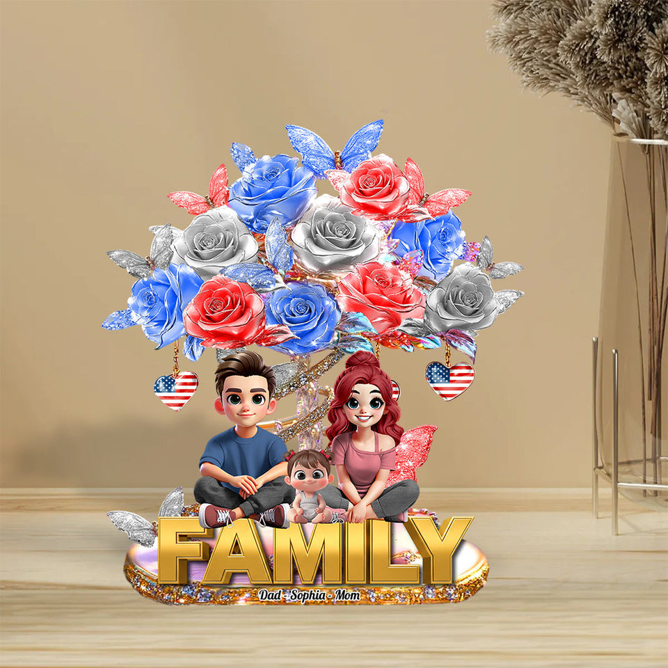 Family Forever - Personalized Family Custom Shaped Acrylic Plaque